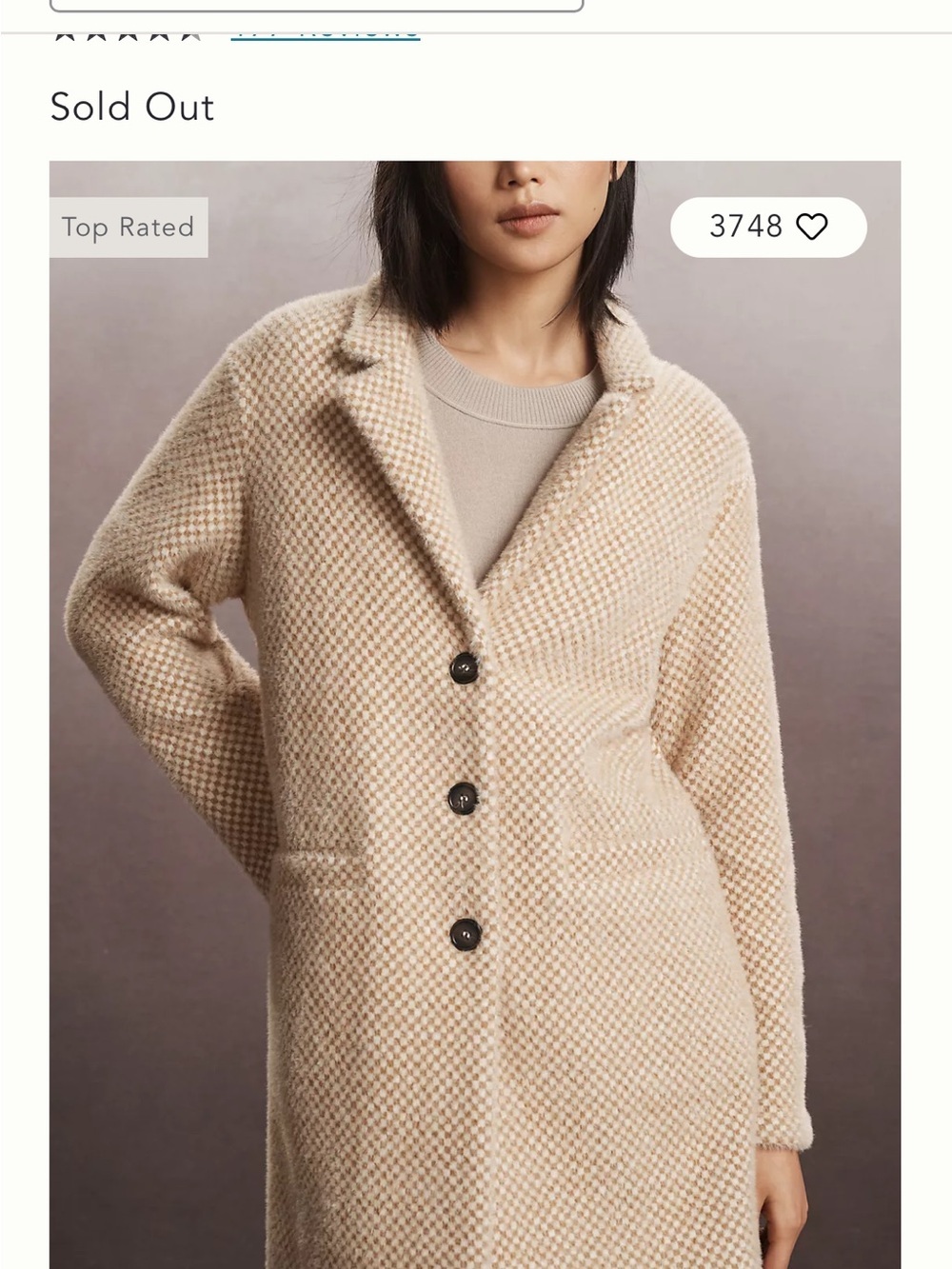 Anthropologie Sanctuary Hometown Fuzzy Knit Coat